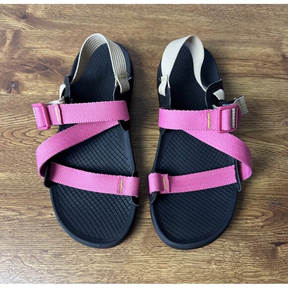 CHACO Lowdown Sandals Pink/Beige Womens Size 7 - Picture 2 of 7